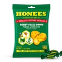 Honees Honey Menthol Cough Drops - 20Piece, 싱글 팩 꿀 - Filled Lozenges | 기침의 임시 구호 | Soothes Sore Throat | 모든 자연