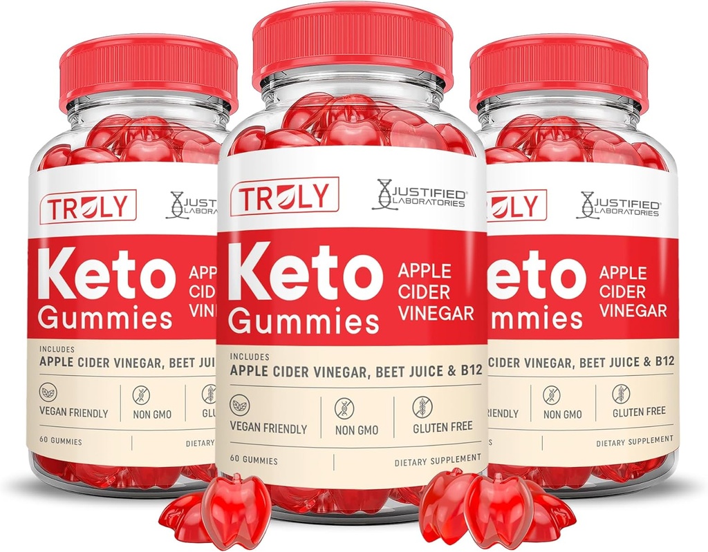 (3 팩) Truly Keto ACV Gummies 진보된 공식 1000MG 진실 Keto Gummies 사과 Cider Vinegar는 Pomegranate Beet 주스 분말 B12 Vegan 비 GMO 180 거미로 공식화했습니다