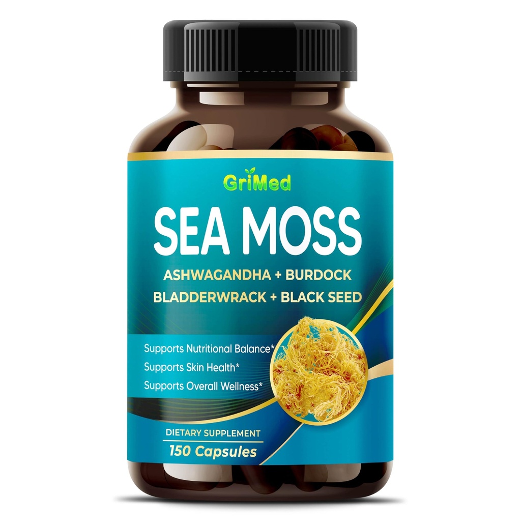 Ashwagandha, Burdock Bladderwrack, Immune System, Skin, Digestion & Energy- Made in the USA (150 개)