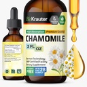 BIO KRAUTER Chamomile Flowers Tincture - Chamomile Extract - Apigenin - Relaxation 및 Calmness 지원을위한 보충 - 알코올 및 설탕 무료 - Vegan Drops 2 Fl.Oz.
