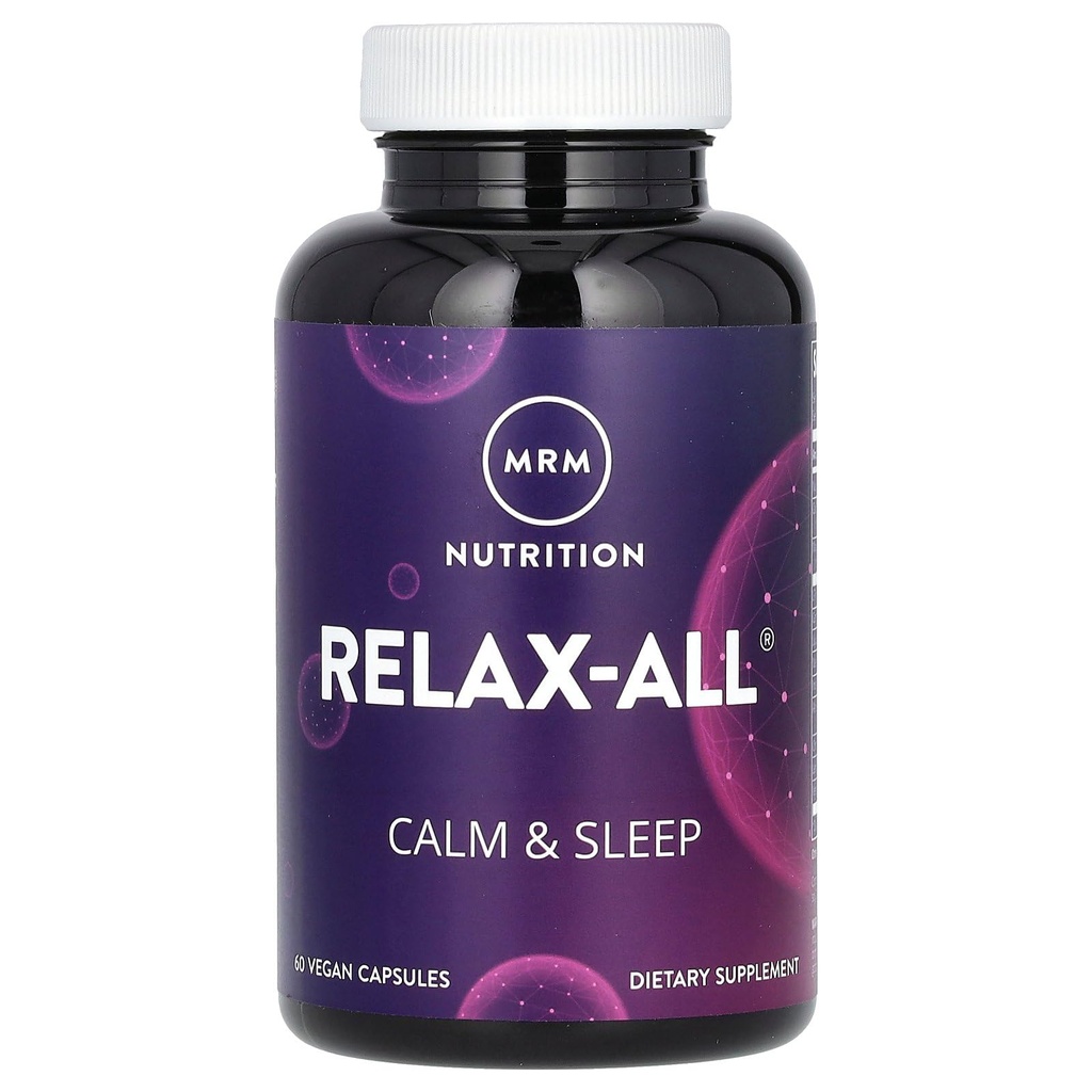 MRM Nutrition Relax-All® | 더 나은 수면을위한 다이어트 보충 | GABA, L-Theanine & Ashwagandha | 드루팔 성형 | Non-GMO | Vegan + 글루텐 무료 | 15 인분
