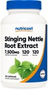 Nutricost Stinging Nettle Root Extract 7500mg Equivalent, 120 캡슐 - 채식 친화적 인, Non-GMO, 글루텐 무료
