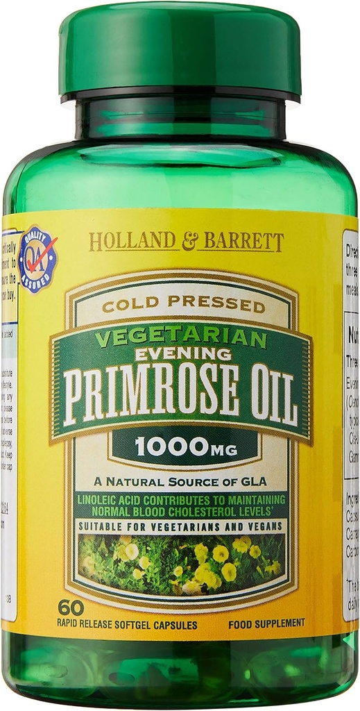 VITAMIN B6- 1000mg - 120 캡슐을 가진 헤밍 Primrose 기름
