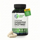 건강한 Gut HoloZyme 최대 힘 소화 효소 |는 Bloating, 가스, & Indigestion w/Protease, Amylase, Lipase, Lactase 및 더 많은 것을 막습니다 | 15의 서빙 (표본 병)