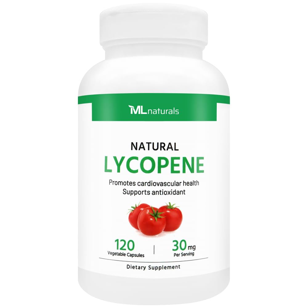 ML 자연적인 Lycopene 30 mg 120 식물성 캡슐. 산화 및 면역 지원, 심장 혈관 건강 및 전립선 건강, NSF 인증 및 cGMP 준수, 제 3 자 실험실 테스트