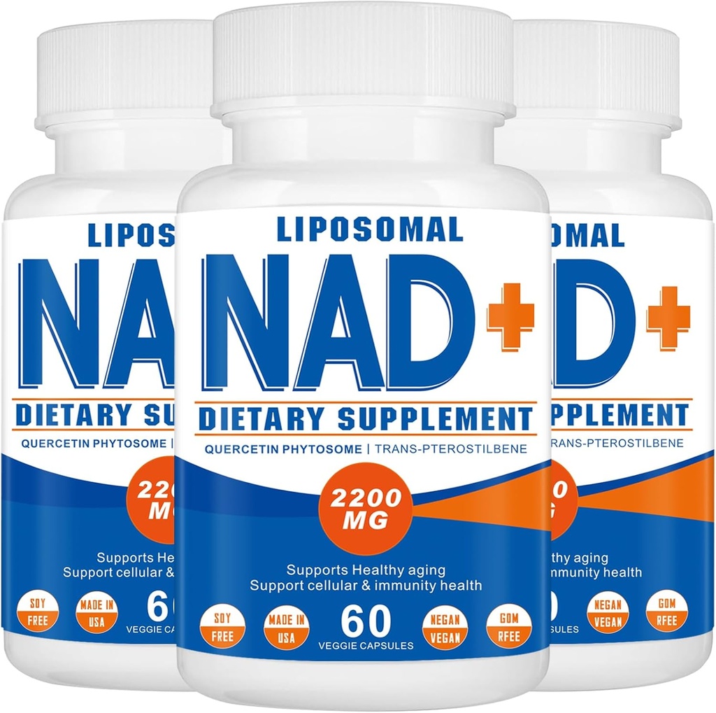 2200mg Liposomal NAD + 보충교재, 세포 에너지, 시효 Defese, 180의 캡슐을 위한 NAD 보충교재