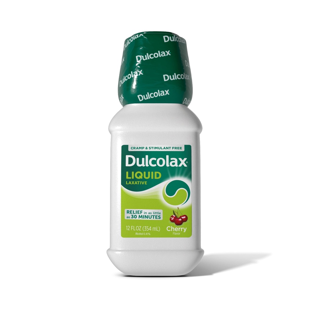 Dulcolax 사선 격자 액체, 빠르고 & 거북한 변비 기복, 자연적인 Laxatives, 부드러움 발판, 버찌 풍미, 마그네슘 Hydroxide 1200 mg, 12 fl. oz.
