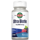 KAL Ultra Biotin 10000mcg ActivMelt, 머리 성장 보충교재, 건강한 머리, 피부, 못 및 에너지 지원, 채식주의자, 자연적인 혼합 베리 풍미, 60 봉사, 60 마이크로 정제를 위한 높은 힘 비타민 B7