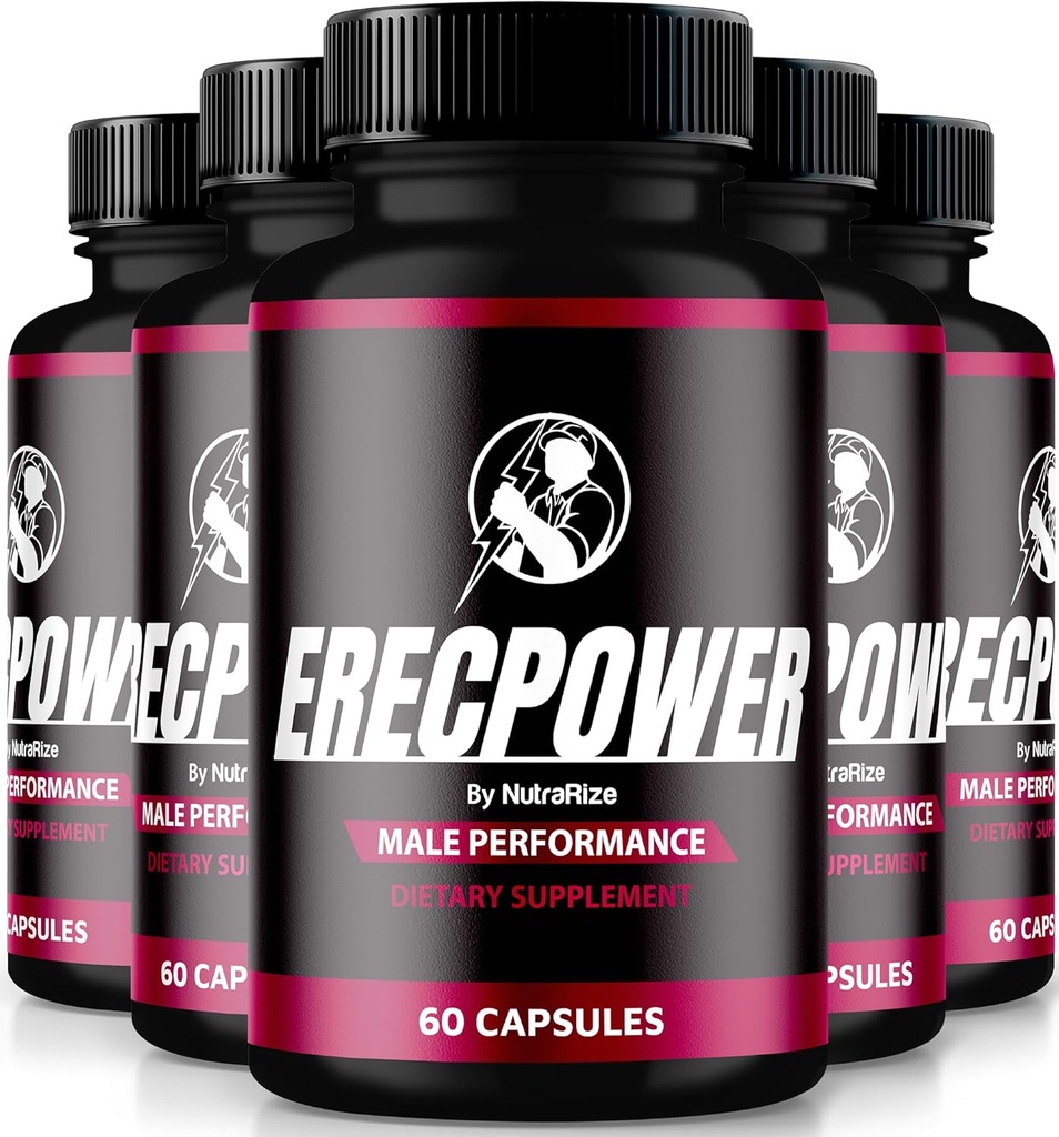 (5 팩) 남자를 위한 ErecPower, 공식적인 ErecPower 알약, 연료 에너지에 자연적인 남성 보충교재 및 지원 전반적인 건강, 성과, 검토 (300의 캡슐)를 위한 정확한 힘