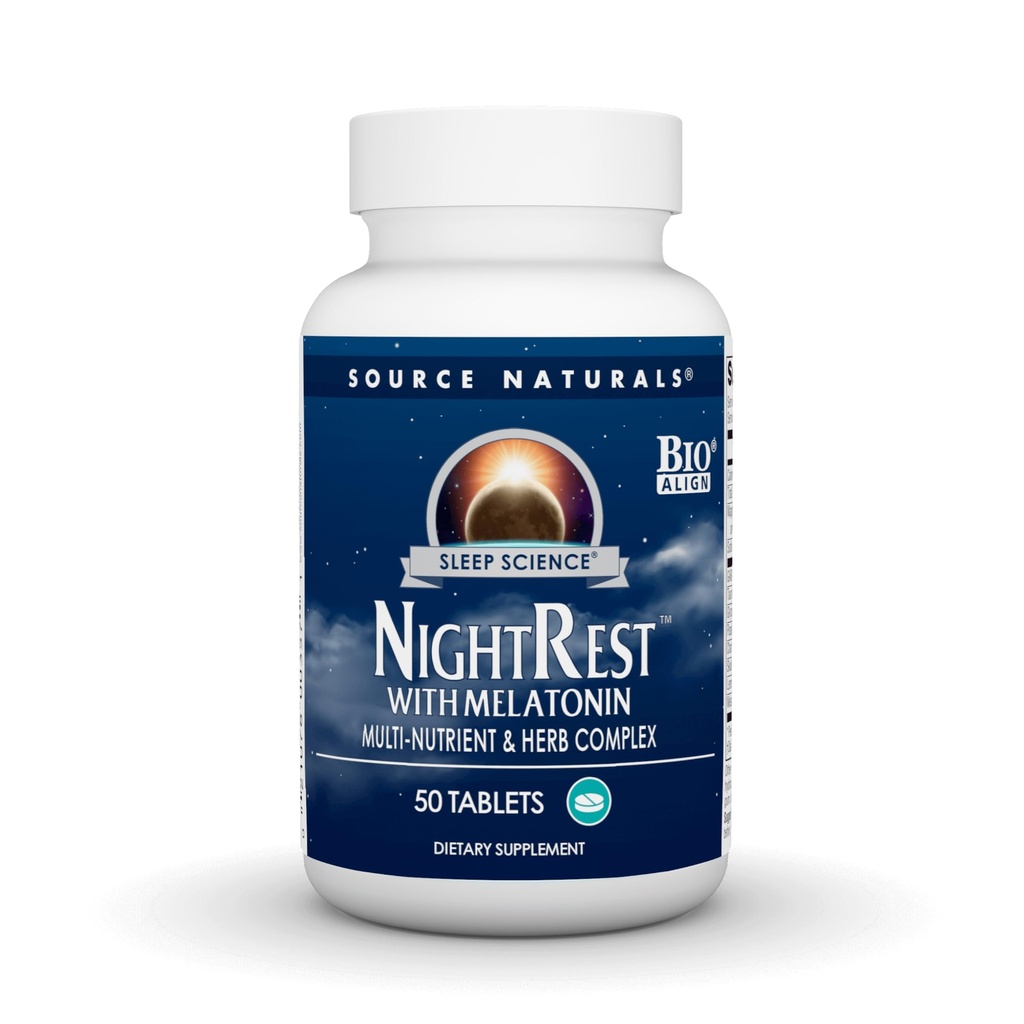 Source Naturals Sleep Science Night Melatonin, Multi-Nutrient & Herb Complex* - 50 정제