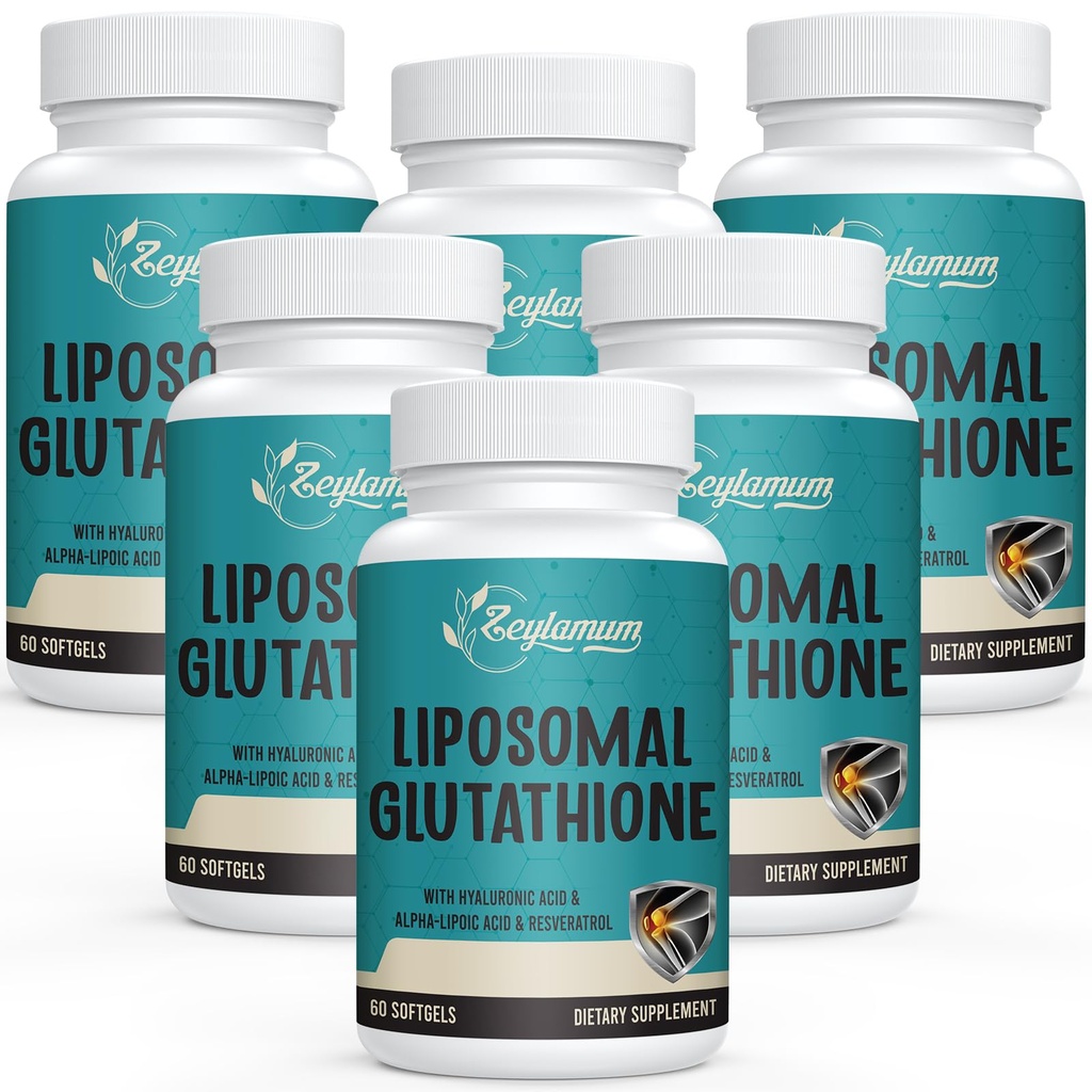 2400 MG Liposomal 글루타티온 Softgels의 최대 흡수, 활동적인 모양 L 글루타티온은 Hyaluronic 산, Resveratrol, Detox, 뇌, 면역 체계, 360 Softgels를 위한 주된 산화 방지제와 더불어 감소했습니다