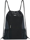 WANDF Drawstring 배낭 스포츠 체육관 Sackpack 메쉬 포켓 물 저항하는 끈 가방 여성 남성 (블랙)
