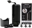 Wush Pro By Black Wolf- Deluxe Water Powered Ear Cleaner- Safe & effective- 전기 트리플 제트 스트림 3 압력 설정 귀 왁스 빌더- 귀 왁스 제거 키트- 물 저항하는 USB 충전식