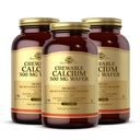 Solgar Chewable 칼슘 500 mg - 120 웨이퍼, 3 팩 - Musculoskeletal Health - Non-GMO, Vegan, Gluten, Wheat & Dairy Free, Kosher - 180 총 서빙