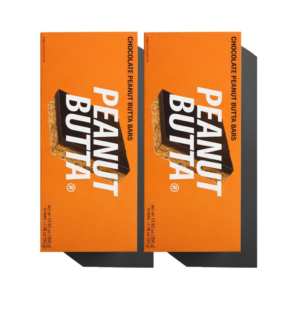 Mid-Day Squares Peanut Butta Protein Chocolate Bar, 1.16 Oz 각각, 2 팩 (24 스퀘어) | Real Chocolate, 6g Plant Protein, 4g Fiber, Gluten Free, Plant 기반