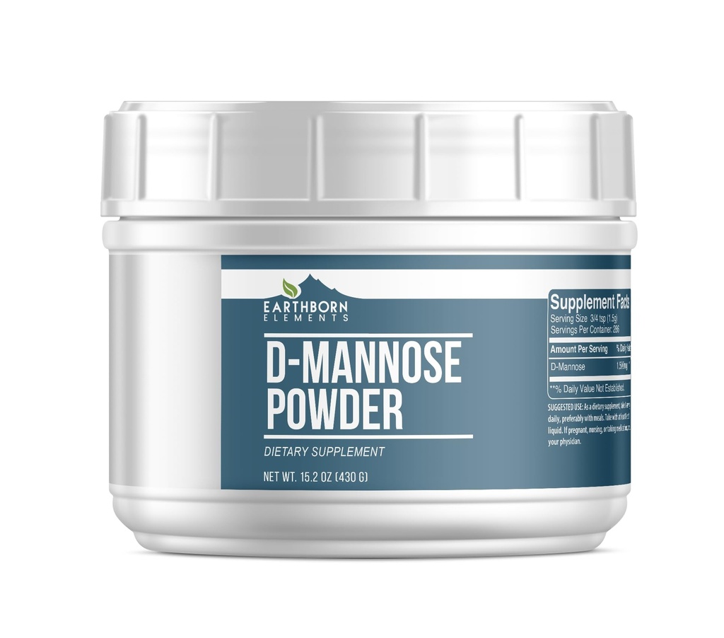 Earthborn 성분 D-Mannose 분말, 규정식 보충교재, 비 GMO (15.2 Ounce)