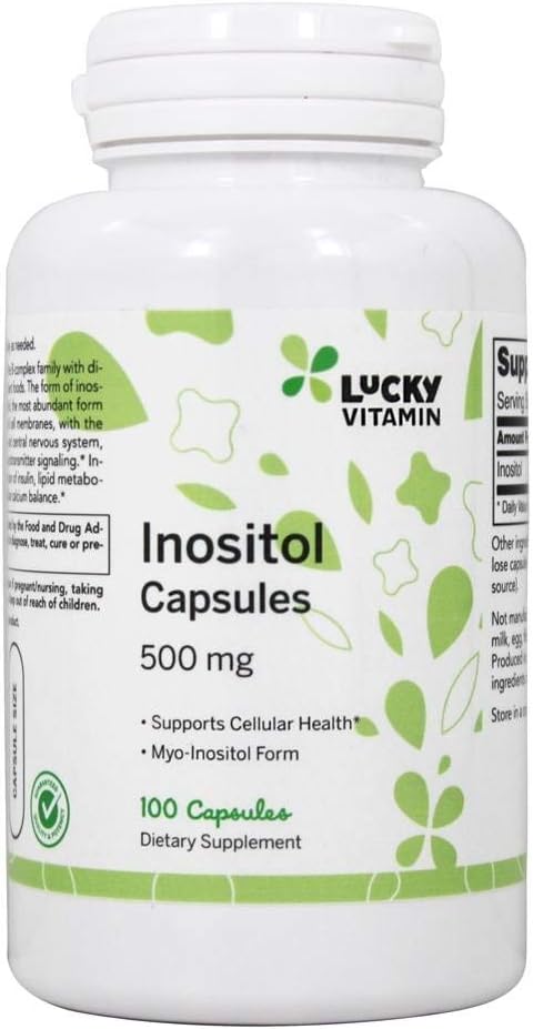 LuckyVitamin - Inositol 세포질 건강 500 mg. - 100 캡슐