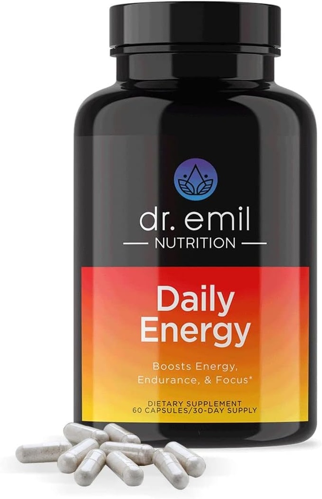 DR. EMIL NUTRITION Daily Energy Supplement - 서빙 당 160mg Caffeine을 가진 설탕 자유로운 에너지 약 - Guarana 추출물, L-Taurine & L-Theanine를 가진 에너지 부스터 & 초점 보충교재