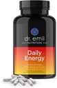 DR. EMIL NUTRITION Daily Energy Supplement - 서빙 당 160mg Caffeine을 가진 설탕 자유로운 에너지 약 - Guarana 추출물, L-Taurine & L-Theanine를 가진 에너지 부스터 & 초점 보충교재