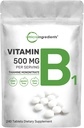 마이크로 성분 비타민 B1 500mg 서빙 당, 240의 정제 | 비타민 B1 Thiamine 보충교재, 근본적인 B 비타민 | 지원 메타볼리즘 & 건강한 신경계 | 비 GMO, 삼키기가게 쉬운