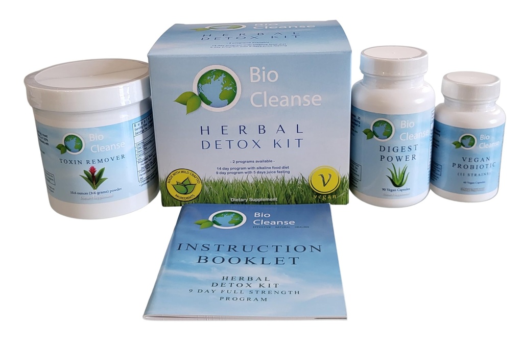Bio Cleanse Detox Kit는 Probiotic Formula, Digest Power 및 Bentonite Psyllium, Colon Care, 건강한 제거 및 Gut Health를 포함합니다.
