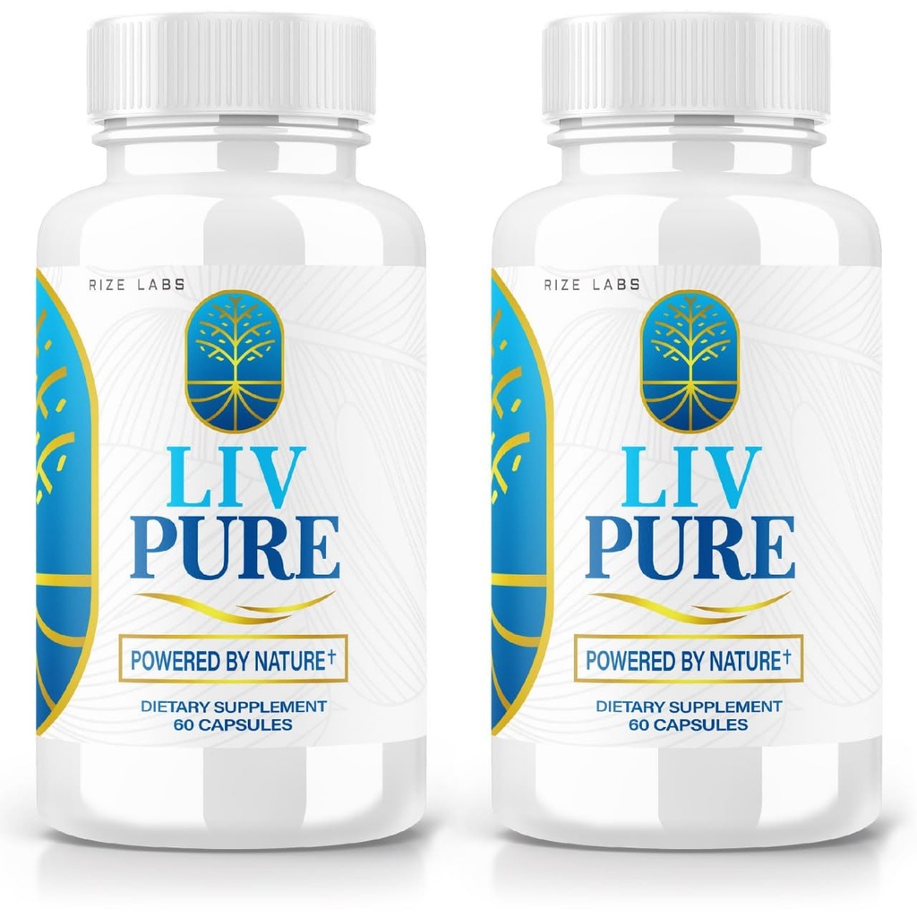 rize lab - 자연에 의해 구동되는 LivPure - 고급 공식 - Liver Support, Extra Strength, Vegan, Liver Function Pills (120 캡슐)에 대한 순수한 지원 규정
