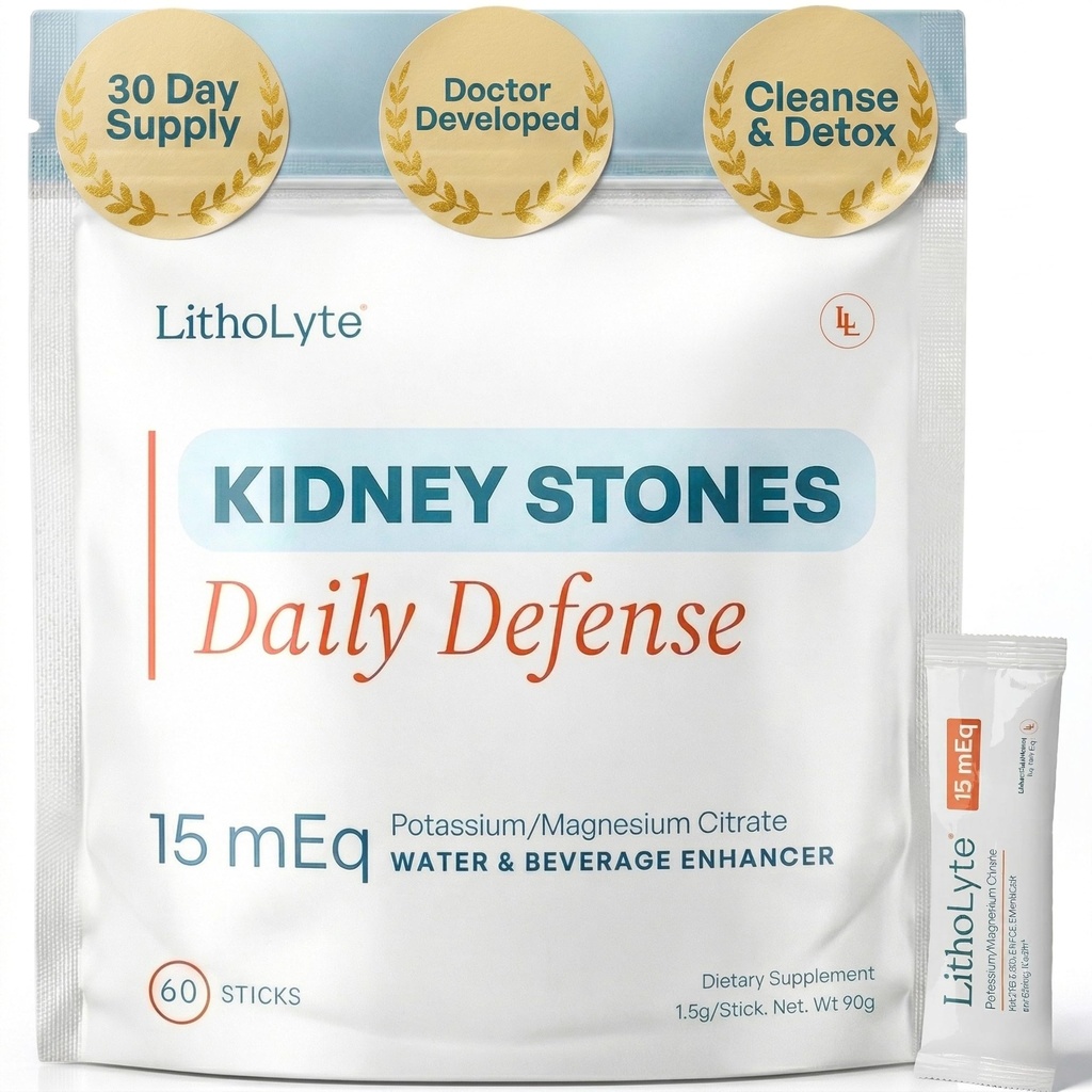 Kidney Health 15mEq | 키드니 건강용 워터&음료 증강 | 우루과이의 개발 | 60개 스틱