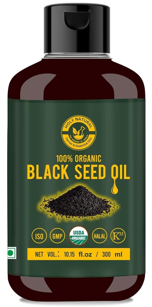 블랙씨/니가엘 사티바/칼론지씨 오일 (10.15 fl oz), 버진 냉압, 순수 & 자연, GMO 없음, Untreated Black Seed Oil – Thymoquinone & Omega 3,6 및 9 소스