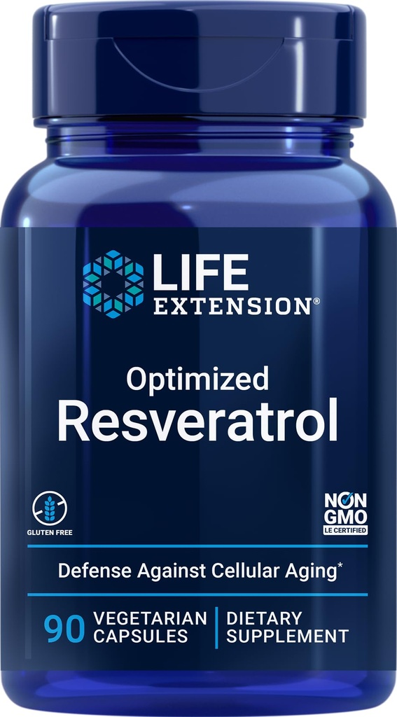 수명 연장 최적화 된 Resveratrol, 90 채식 캡슐