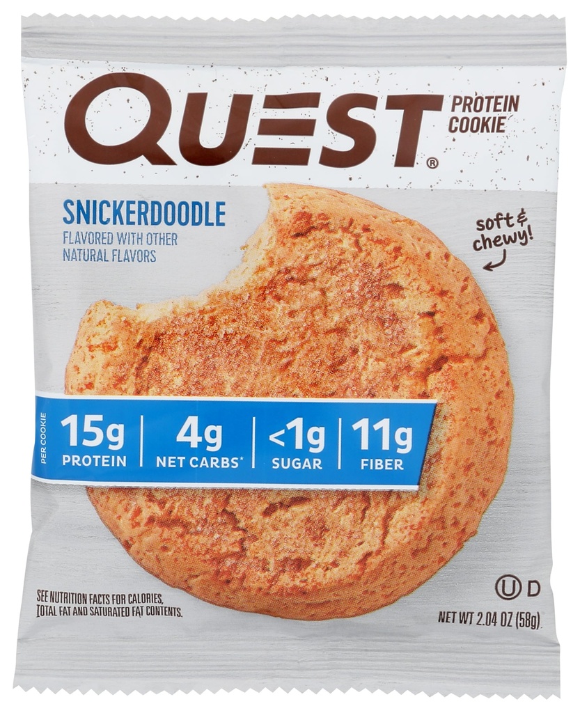 퀘스트 영양 단백질 쿠키, Snickerdoodle 2.08oz