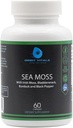 아일랜드어 Moss Burdock 뿌리 Bladderwrack & Black Pepper와 바다 모스 - Immune, Digestive, Joint, Skin Health - Vegan, Non-GMO - 60 아일랜드어 Moss 캡슐, 미국에서 만든