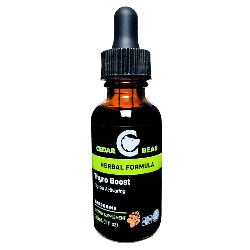 Cedar Bear Thyro는 Thyroid 기능과 구조상 Integrity 1 Fl Oz를 활성화하고 구축하는 액체 초본 보충을 밀어줍니다