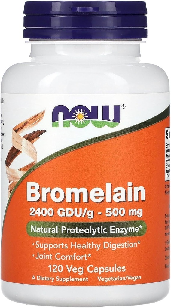 Bromelain 2400 GDU/g 500 mg 120의 vcaps