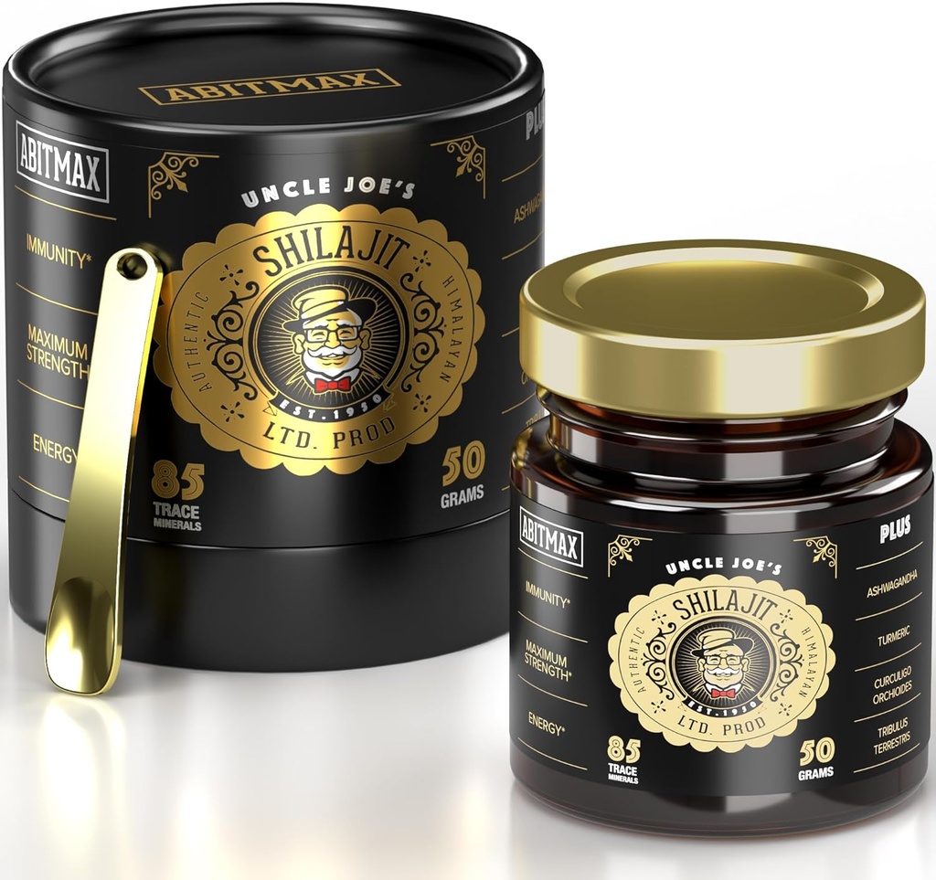 50G 순수한 유기 Himalayan Shilajit 수지, 800mg 높은 힘, 황금 급료 A, 85+ Trace 무기물 & Fulvic 산, 자연적인 에너지 & 면역성이 있는 승압기