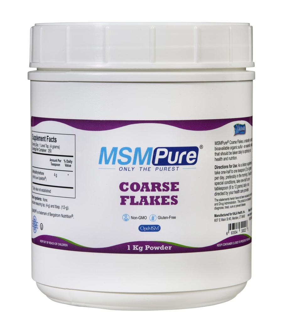 KALA HEALTH MSMPure Coarse MSM 분말 조각 – 합동 건강, 피부 외관 및 머리 & 못 지원 – 2.2 lb의 유기 황후를 위한 미국 Made MSM