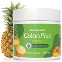 Santo Remedio Colon Plus, Colon Cleanser, Dietary Psyllium Husk 섬유 및 Probiotics 보충, 30 서빙, 파인애플 맛