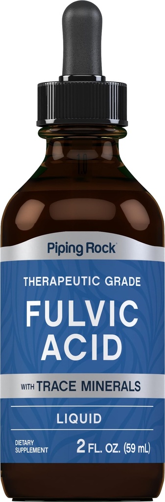 Piping Rock Liquid Fulvic Acid Drops | 2 fl oz | Trace Minerals | 이오니아 보충 | 채식주의, 비 GMO 및 글루텐 무료