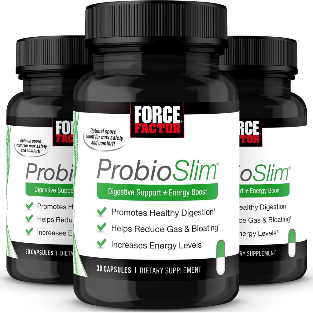ProbioSlim, Probiotic Supplement for Women and Men with Probiotics and Green Tea Extract, 가스 감소, 억제, 변비, 지원 소화 건강 및 Gut 건강, 30 개 (패치 3)