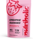 남성과 여성을위한 크레아틴 Monohydrate Gummies - Digest, Vegan, Gluten-Free, Non-GMO, Gummy 당 크레아틴 1.5g - 45ct (45 Count, Strawberry)