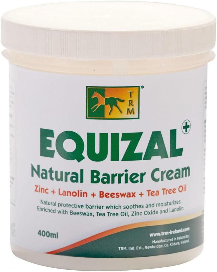 TRM Equizal Soothing Equine Barrier Skin Cream for Horse | 자연 보호, 부상 치료, 그리고 Beeswax와 산화 아연 - 13.5 fl oz (400 ml) - 13.5 fl oz