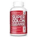 건강 플러스 슈퍼 콜론 클렌징 120 Gentle Gut Cleanse Detox, Psyllium Husk, 변비 완화 및 소화 지원을위한 Probiotics, 480 캡슐