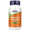 지금 식품 보충제, 미국 인삼 (Panax quinquefolius) 500 mg, 초본 보충, 100 Veg 캡슐