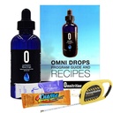 Omni Drop Program, Authentic Omnitrition - 기본 번들 포함 *** 비타민 B12 프로그램 가이드, 샘플 및 Snapgate 10 Ft와 4 온스 병 Omni Drops. Carabiner 테이프 측정