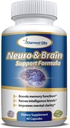Neuro & Brain Care, Memory, Focus, & Clarity에 대한 추가 강도 두뇌 보충 - 메모리 기능, 지능 레벨 및 초점, 남성 및 여성을위한 프리미엄 두뇌 건강 보충, 60 캡슐