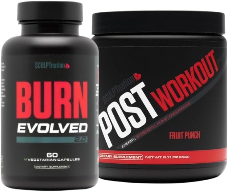 V Shred Burn Evolved 2.0 및 Post Workout Fruit Punch Bundle의 조각 Nation