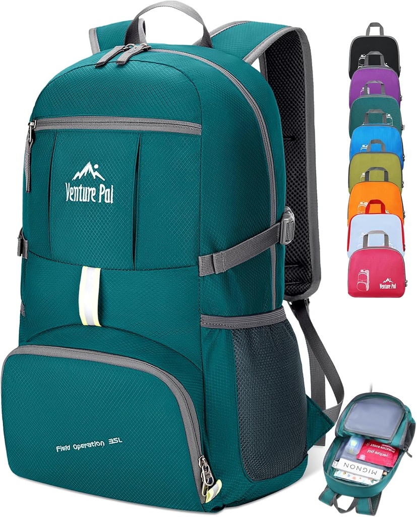 벤처 팔 35L 초경량 Packable 접이식 여행 캠핑 하이킹 야외 스포츠 배낭 Daypack