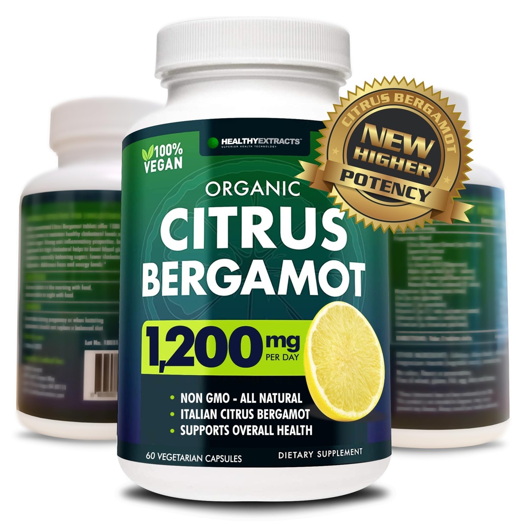 Citrus Bergamot 보충교재 – 150:1 추출물, 봉사 당 1200mg, 80% 폴리페놀, 높은 콜레스테롤을 위한 보충교재, 이탈리아에 의하여 sourced, 60 조사, 미국에서 만드는 1 달 공급