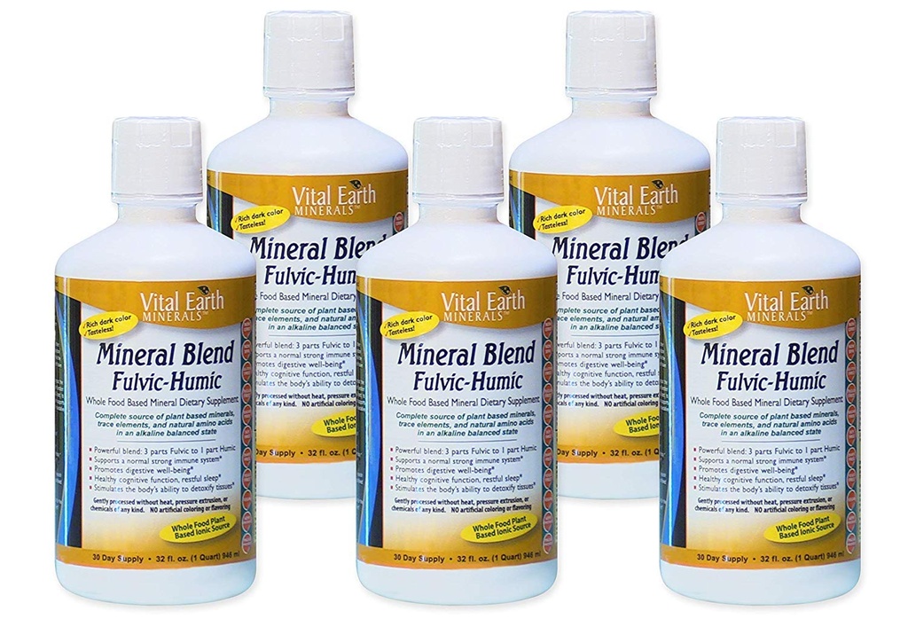 생생한 지구 무기물 Fulvic Humic 혼합 32 oz (8 팩)
