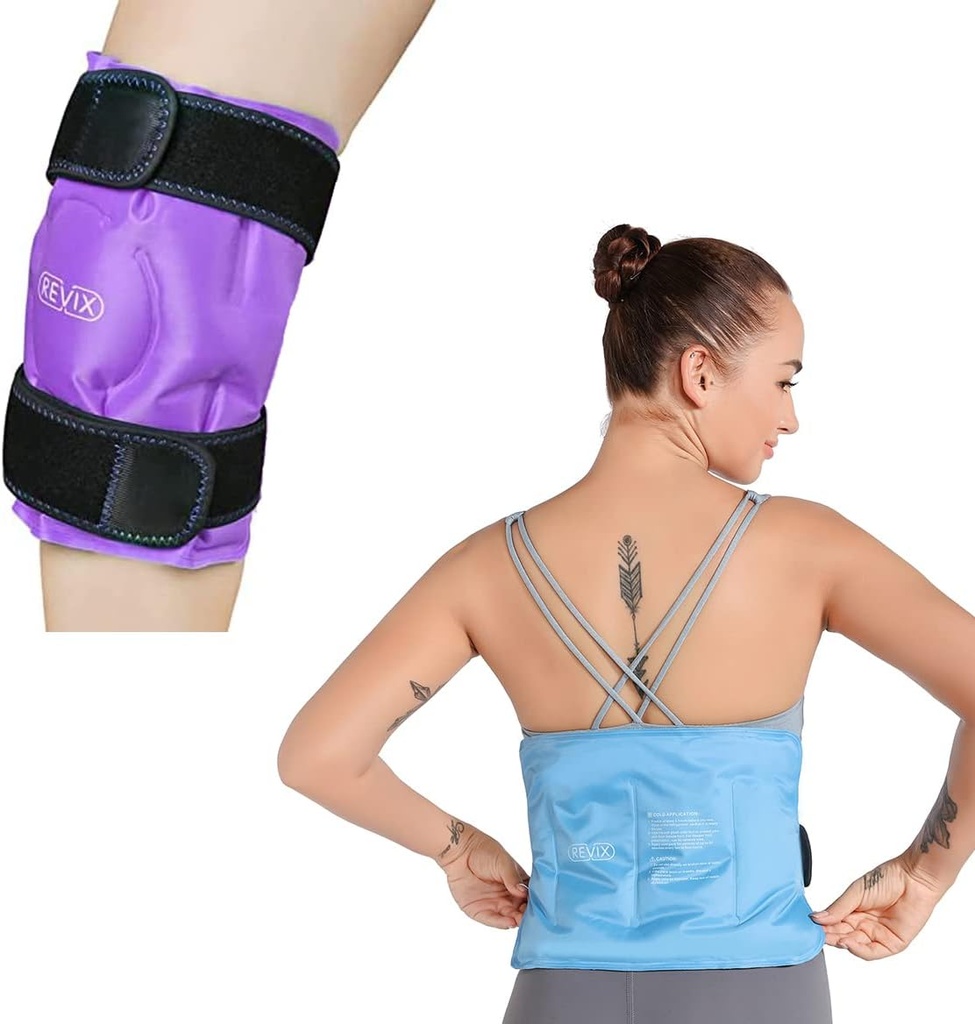 Reusable Injuries를 위한 REVIX 무릎과 뒤 얼음 팩, 찬 압축 치료를 가진 젤 얼음 포장