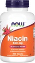 NOW 식품 - Niacin 500 mg 250 탭 (팩 2)
